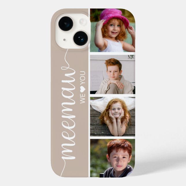 Meemaw 4 Photo Case-Mate iPhone Case (Back)