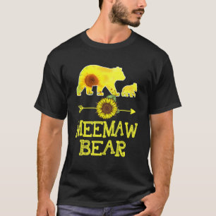 Meemaw Bear Sunflower Mother Father Family Matchin T-Shirt