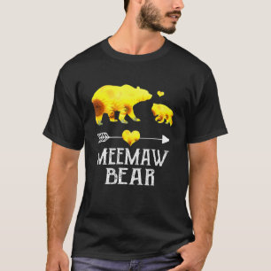 Meemaw Bear Sunflower Sunflower Family T-Shirt