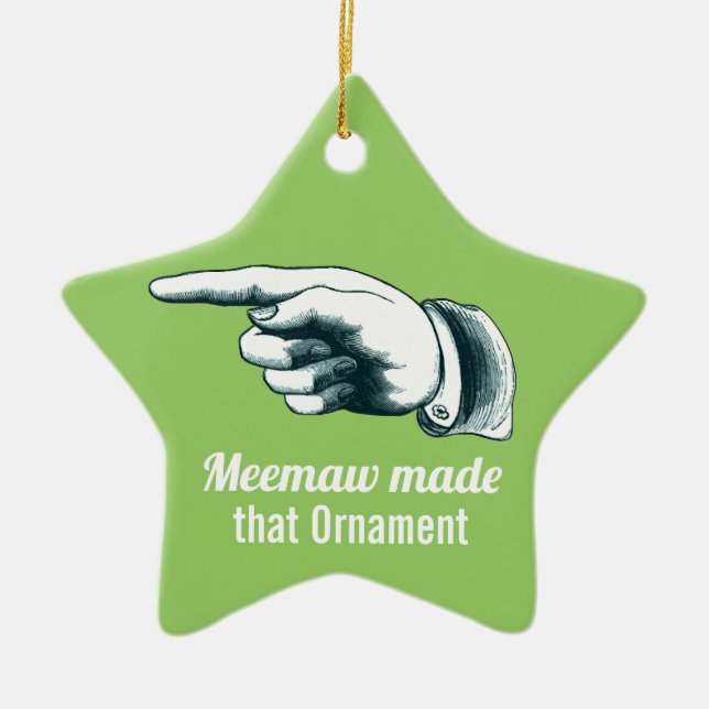 Meemaw Christmas Tree Ornament (Front)