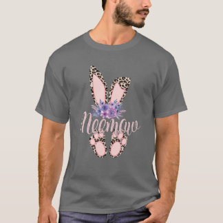 Meemaw -Easter Bunny-Cheetah Leopard Print-Mother' T-Shirt