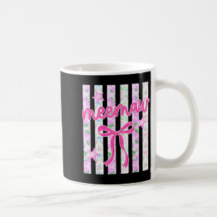 Meemaw Floral Coquette Bow Mothers Day Cute Women Coffee Mug