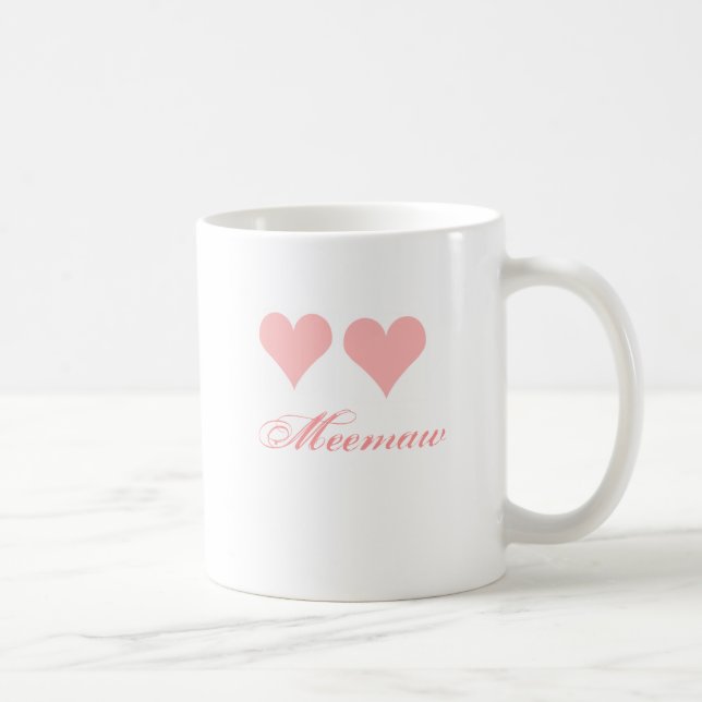 Meemaw mug with pink hearts (Right)
