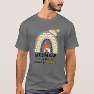 Meemaw Of The Birthday Princess Funny Meemaw Gnome T-Shirt