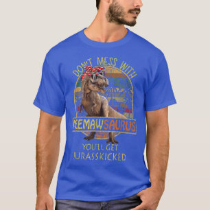 Meemawsaurus T Re Meemaw Saurus Dinosaur Mum Gift T-Shirt