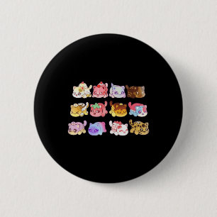 Meemeow Cats Plush 6 Cm Round Badge