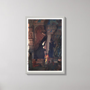 Meenakshi Temple in Madurai, Hiroshi Yoshida Canvas Print