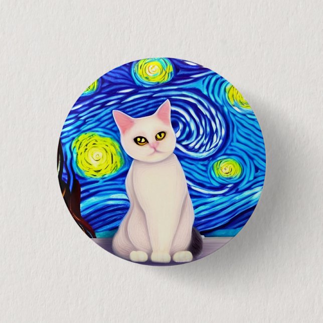 Meeow! 3 Cm Round Badge (Front)