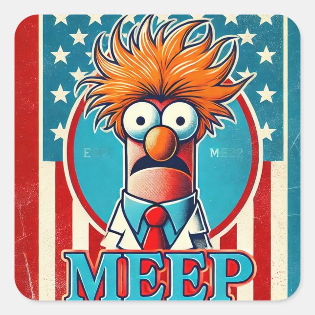 MEEP Trump Square Sticker (Front)