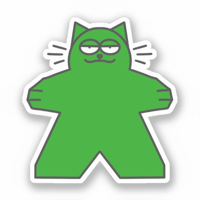 Meeple Cat Sticker (Front)