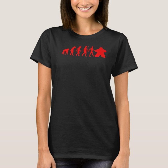 Meeple For Men Women Meeple Evolution T-Shirt (Front)