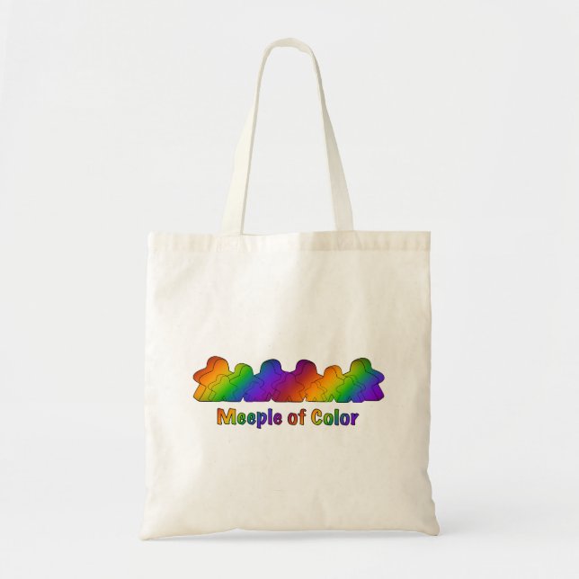 Meeple of Colour - Rainbow Tote Bag (Front)