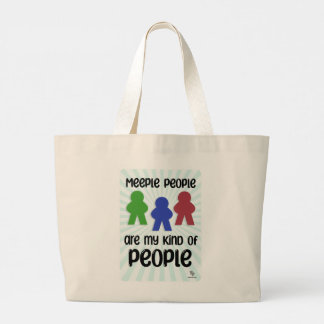Meeple People Epic Fun Board Game Motto Large Tote Bag