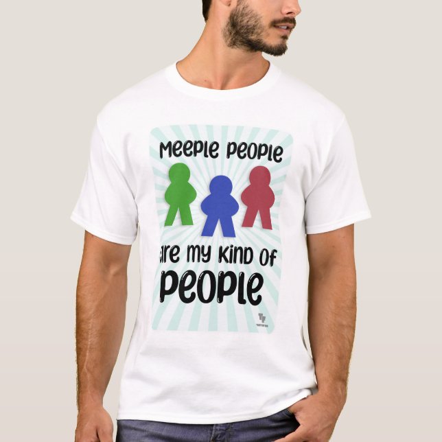 Meeple People Fun Board Game Night Slogan T-Shirt (Front)