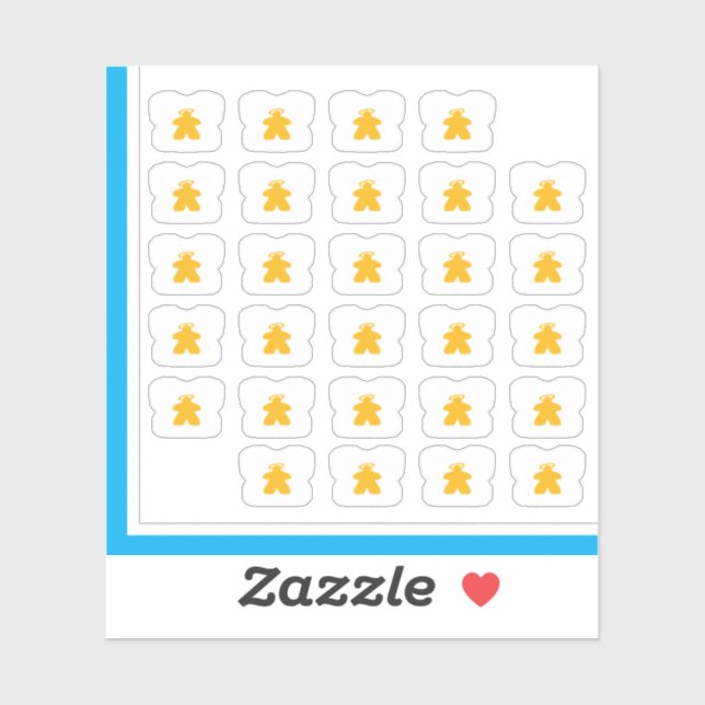 Meeple Tee Stickers - Angel Meeples (Sheet)
