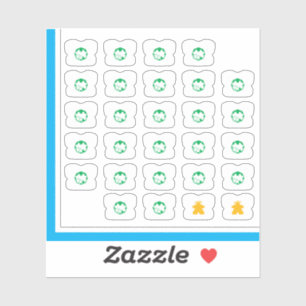 Meeple Tee Stickers - Board Game Family
