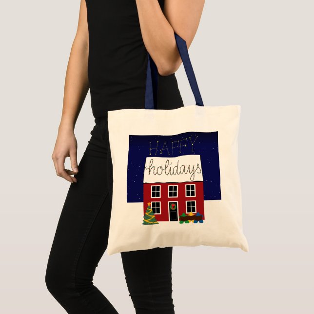 Meeples Home for the Holidays Basic Tote Bag (Front (Product))