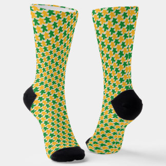 Meeples in Love, Green & Yellow Socks