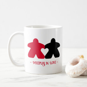 Meeples in Love, Red & Black Mug