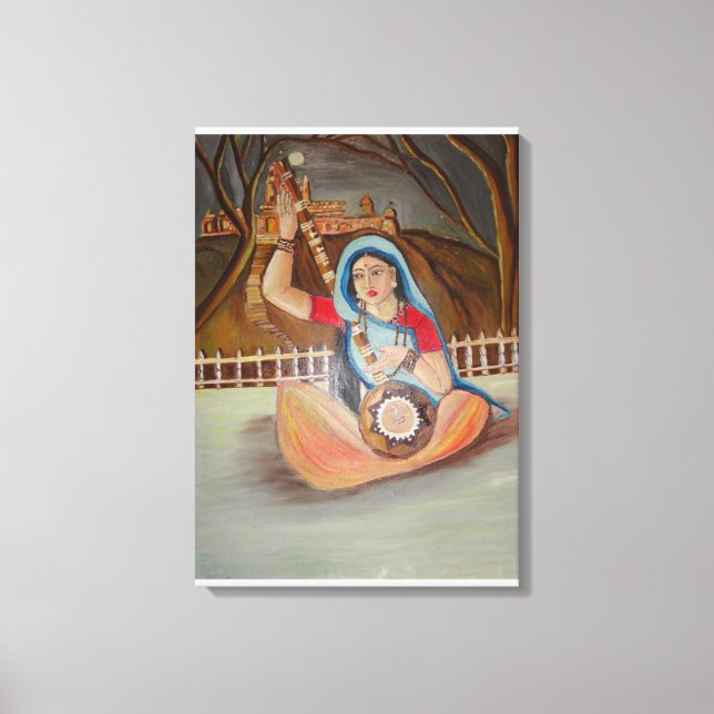 Meera Bai Oil painting on canvas Print (Front)