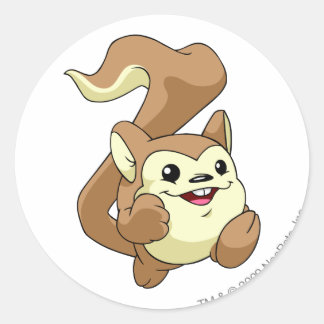 Meerca Brown Classic Round Sticker