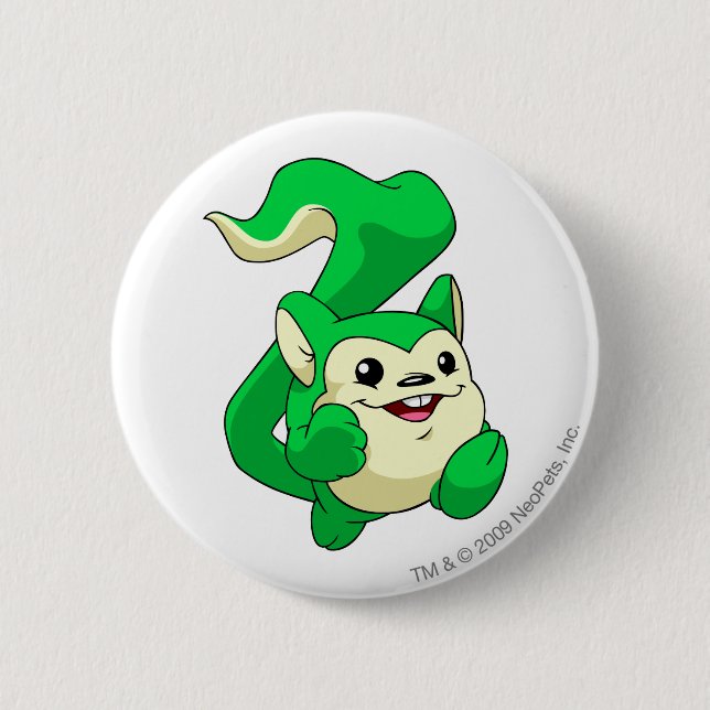 Meerca Green 6 Cm Round Badge (Front)