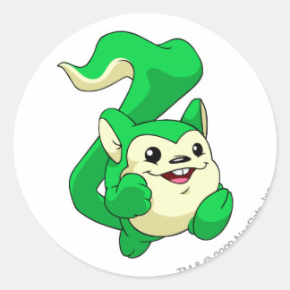 Meerca Green Classic Round Sticker
