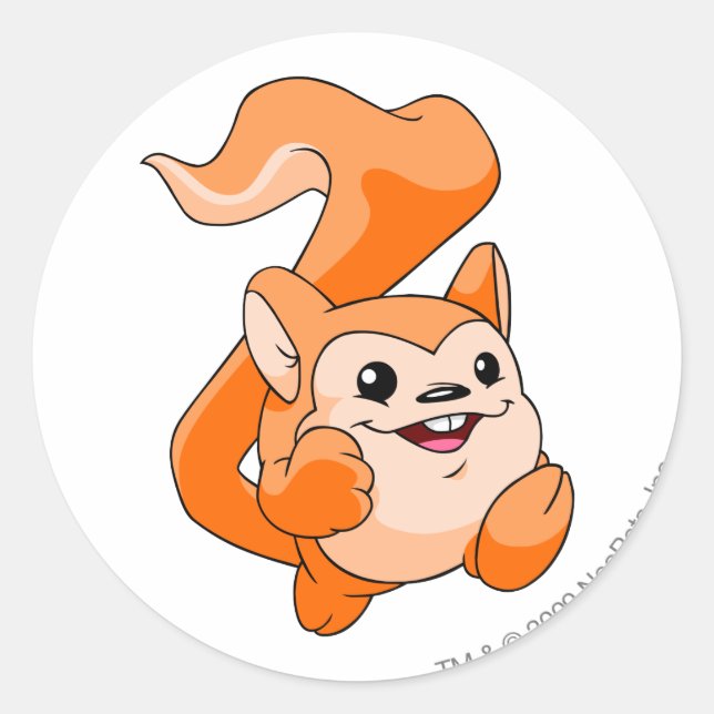Meerca Orange Classic Round Sticker (Front)