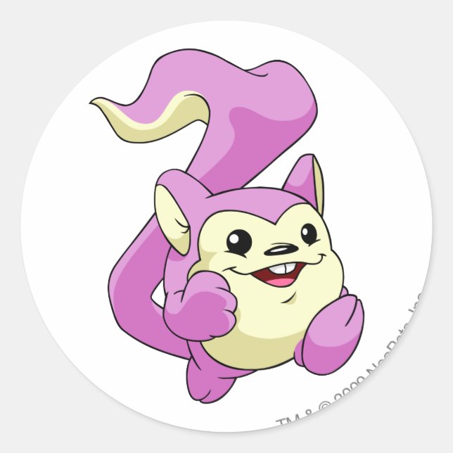 Meerca Pink Classic Round Sticker (Front)