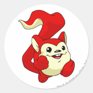 Meerca Red Classic Round Sticker