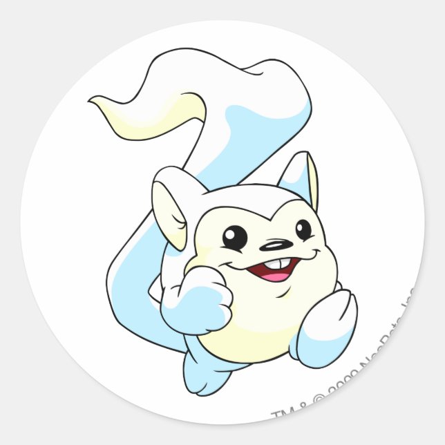 Meerca White Classic Round Sticker (Front)