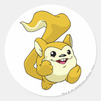 Meerca Yellow Classic Round Sticker