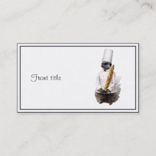 Meercat Chef With Baguette Business Card