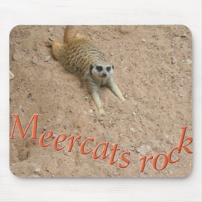Meercats rock mousepad (Front)