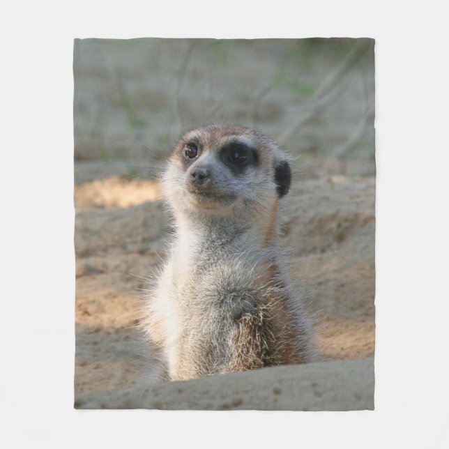 Meerkat 004 fleece blanket (Front)