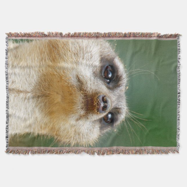 Meerkat 012 throw blanket (Front)