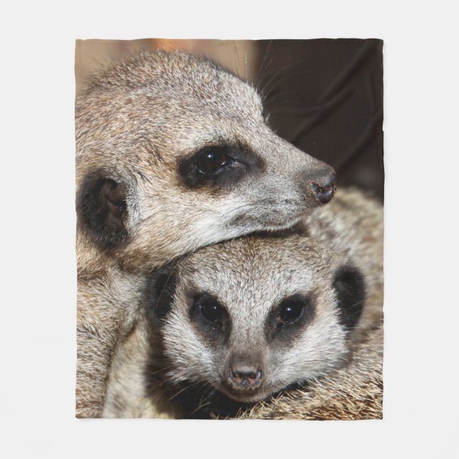 Meerkat 019 fleece blanket (Front)