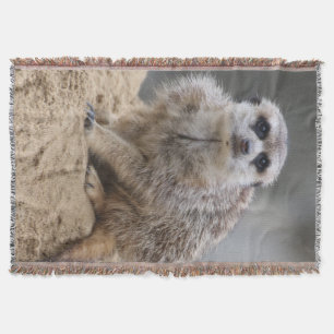 Meerkat 021 throw blanket
