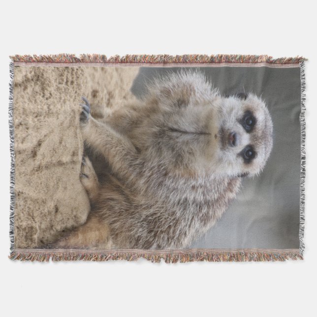 Meerkat 021 throw blanket (Front)
