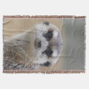 Meerkat 022 throw blanket