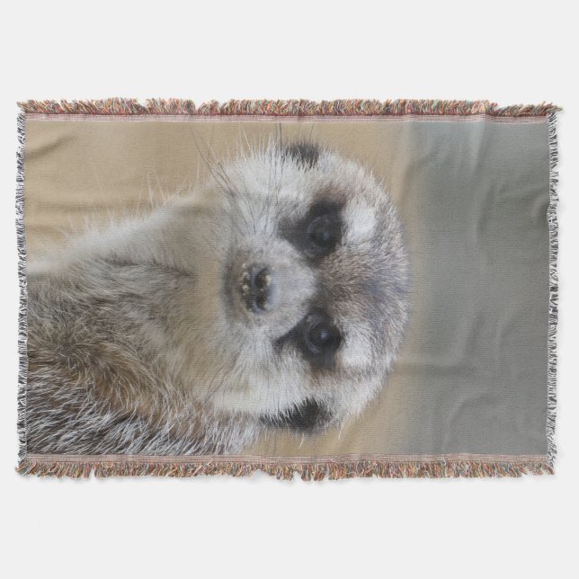 Meerkat 022 throw blanket (Front)