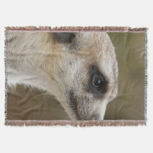 Meerkat 028 throw blanket