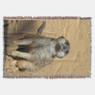 Meerkat 031 throw blanket