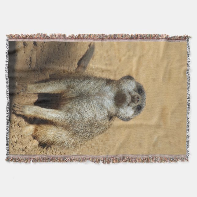 Meerkat 031 throw blanket (Front)