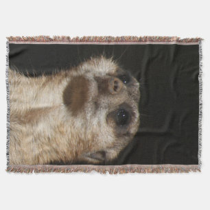 Meerkat 032 throw blanket