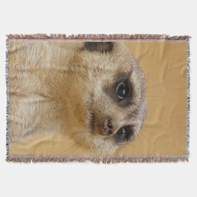 Meerkat 037 throw blanket (Front)