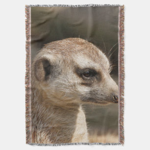 Meerkat 048 throw blanket