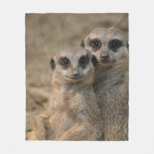Meerkat 067 fleece blanket