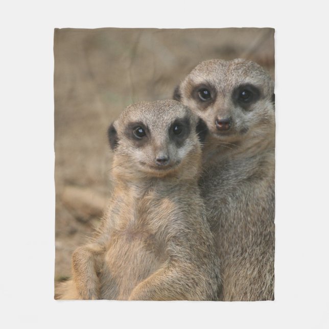 Meerkat 067 fleece blanket (Front)