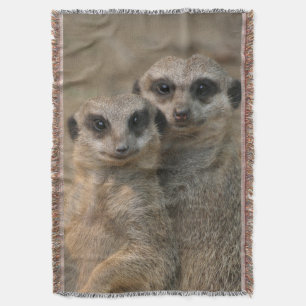Meerkat 067 throw blanket